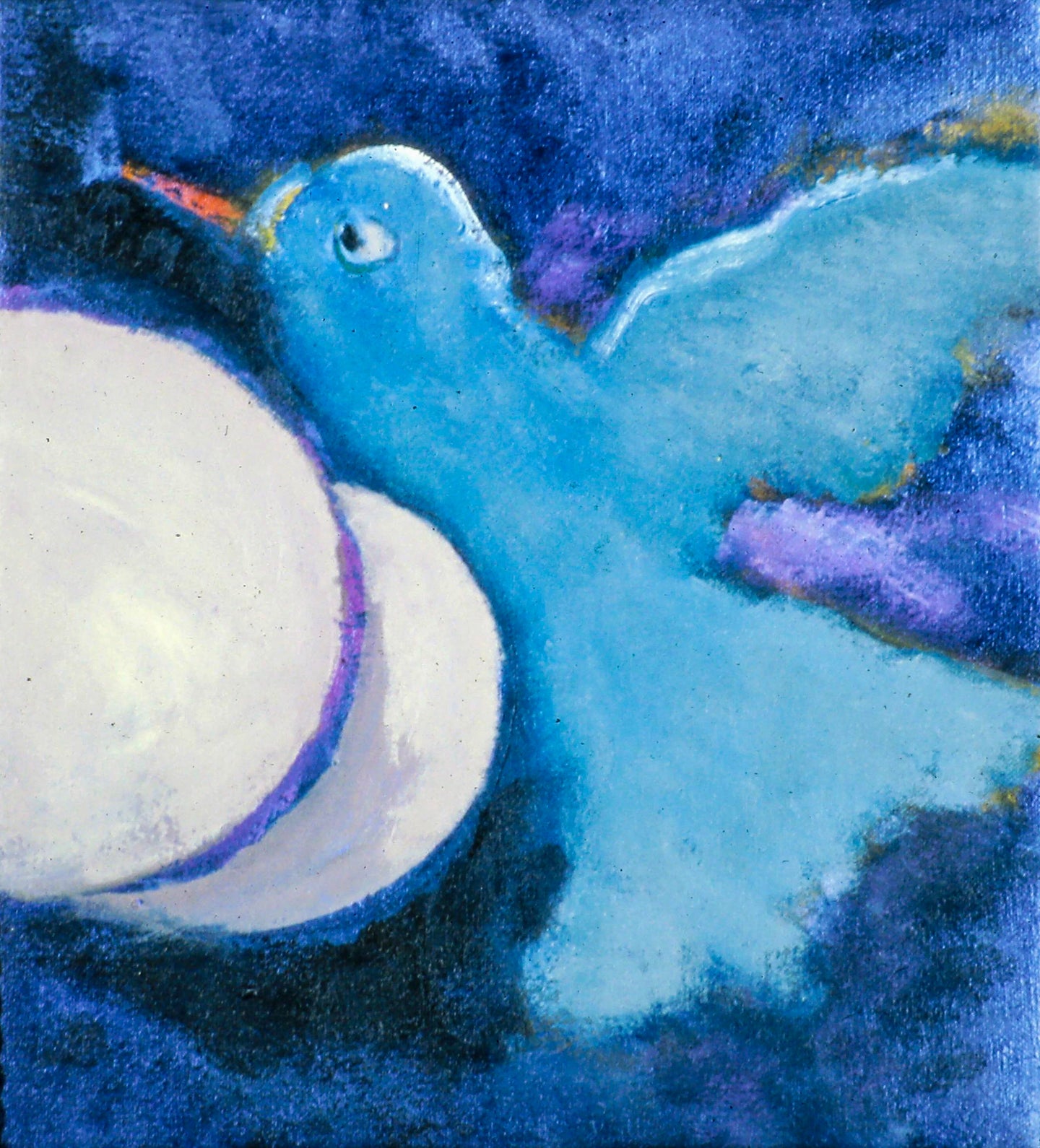 AA - Bird with Double Moon © 1996 11 x 10 Fine Art Print