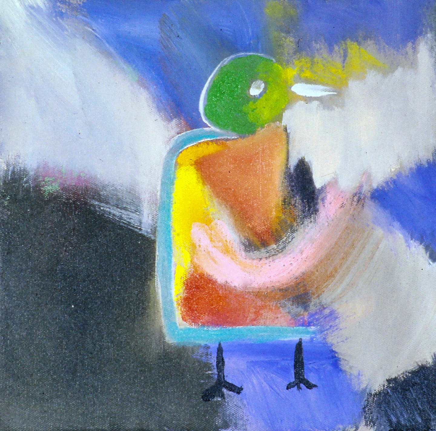 AA - Bird with Green Head © 1998 10 x 10 Fine Art Print