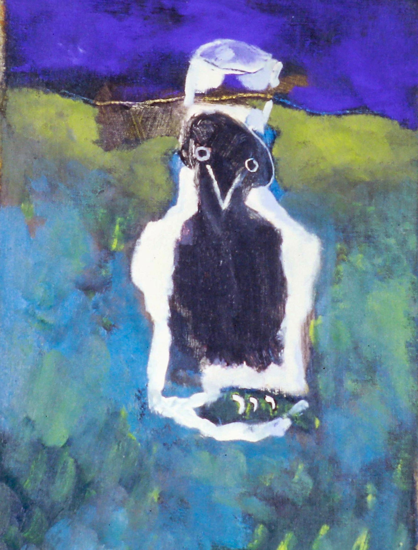 AA - Blackbird in Abandoned Bottle © 1996 13 x 9 Fine Art Print